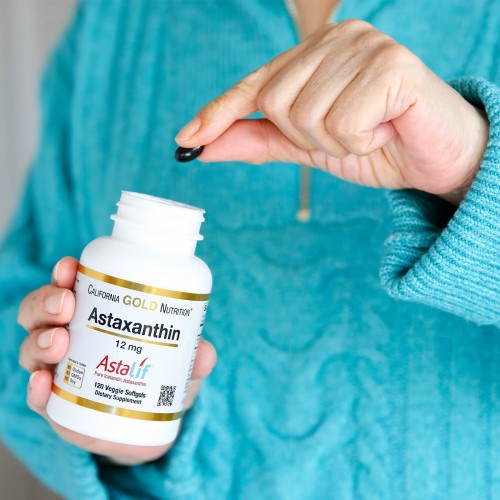 California Gold Nutrition, Astalif, чистый исландский астаксантин, 12 мг, 120 растительных капсул